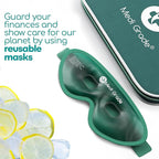 Medi Grade Cooling Eye Mask for Puffy Eyes, Allergies, Sinuses - Reusable Gel Eye Mask and Cooling Pads with Thermo-Bag for Dark Circles, Hangovers and Migraine Relief - Cold Eyemask