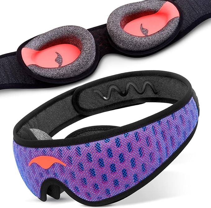 Manta Pro Sleep Mask - 100% Light Blocking Sleep Mask for Side Sleepers, Breathable and Comfortable, Spacious & Zero Pressure for Long Lashes, Perfect for Sleep/Travel/Nap/Shift Work