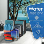 8-Piece Deluxe Packing Cubes Compression For Travel - Maximize Space In Luggage With Hybridmax Double Capacity Design, Large Compression Packing Cubes, Luxury Suitcase Organizer Bags, Complete Set