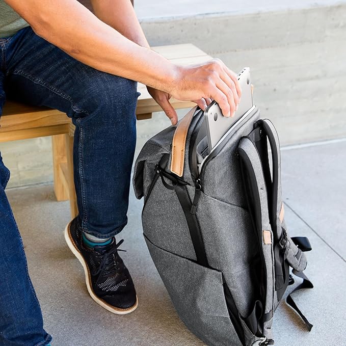 Peak Design Everyday Backpack 30L, Charcoal, MagLatch Top, Dual Side Access, FlexFold Dividers, Fits 15" / 16" Laptop, For Camera Carry, Daily Commutes or Travel, Versatile Backpack for Men & Women