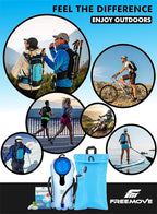 Hydration Pack with 2L or 3L Water Bladder & Cooler Bag > Keeps Drink Cool & Protects Bladders > Camelback Reservoir for Hydration Backpack, Tasteless & BPA Free, Quick Release Tube & Shutoff Valve