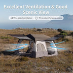 Naturehike Cape 4/6/8 Person Camping Tent, 60S Easy Setup Instant Tent Pop up Tent, Waterproof Large Tall 6/8 Person Tents for Camping, Car Camping