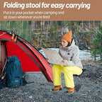 Portable Camping Folding Stool Chair, Small Lightweight Camp Stool Chair Collapsible for Fishing Hiking Outdoor Beach Backpack Photographer Picnic 9.86"x 8.66"x10.63"