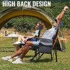 Oversized Folding Camping Chairs for Adults Heavy Duty, Support 500lbs Big and Tall High Back Camping Chairs for Heavy People Padded Lawn Chairs Camp Chairs for Patio,Beach,Camp,Lawn,Outdoor