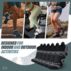 ANTSANG 6 Pairs Merino Wool Ankle Hiking Running Socks Compression Thick Cushion Breathable No Show Socks for Men Women