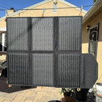 60W Portable Solar Panel for Power Station, 24% High Efficiency Foldable Solar Charger with QC3.0 USB-A PD3.0 DC Output, IP67 Waterproof Solar Panels for Camping RV, Power Outage (Without Generator)