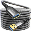 AINOPE USB Extension Cable,USB Extender,USB 3.0 Extension Cable, Male to Female Cord High Data Transfer Compatible with Webcam,Keyboard,Flash Drive,Hard Drive,Printer,6.6FT,Black