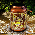 Solar Lights Outdoor Waterproof,Hummingbird Hanging Lantern,Metal Garden Lights,Patio Yard Decor,Housewarming,Decorative Birthday Gifts for Women,Mom,Grandma,1PC