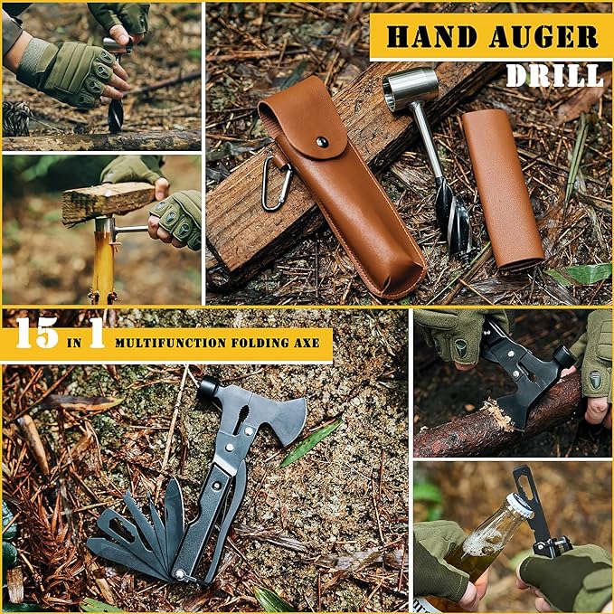 Survival First Aid Kit,99PCS Professional Survival Gear Large Hiking Backpack with Emergency Equipment Outdoor Adventure Accessories,Gift for Men Father