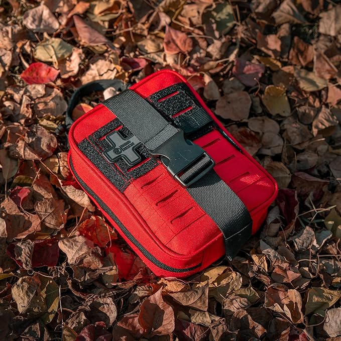 RHINO RESCUE Survival First Aid Kit, HSA/FSA Eligible, Emergency Kit Molle Pouch IFAK Medical Kit for Vehicles Car Camping Backpacking Hiking Hunting