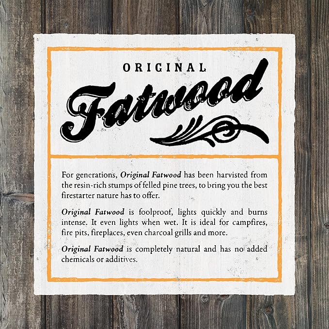 Fatwood Fire Starter Sticks 25lb Box - Indoor or Outdoor All Natural Pine Fire Starters for Campfires, Fireplace, Firepit, Wood Stove, or BBQ Grill - Kindling Wood Firewood Lighter by Pure Garden