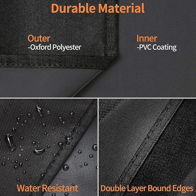 Heavy Duty Grill Cover Fit Camp Chef FTG600 Flat Top Grill Patio Cover, 600D Weather Resistant & Waterproof BBQ Cover,Black