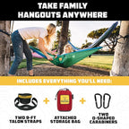 Wise Owl Outfitters Camping Hammock – 500lbs Portable Hammock with Tree Straps - Travel, Backpacking, Hiking, Outdoors Camping Gear - Single or Double