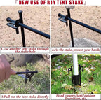 20 Pack 16 inch Tent Stakes Heavy Duty Metal Tent Pegs for Camping Steel Tent Pegs Unbreakable and Inflexible