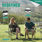 SUNNYFEEL Camping Directors Chair, Heavy Duty,Oversized Portable Folding Chair with Side Table, Pocket for Beach, Fishing,Trip,Picnic,Lawn,Concert Outdoor Foldable Camp Chairs