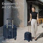 Briggs & Riley Cabin Spinner - Carry On Luggage for Travel, Suitcases with Wheels, Softside Rolling Bag for Men & Women, Fits Under Plane Seat, Interlocking Handle - Baseline Collection, Navy