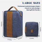 Vorspack Toiletry Bag for Men - Water Resistant Travel Bag for Toiletries, Lightweight Hygiene Bag for Bathroom, Travel Essentials, Gifts - Blue