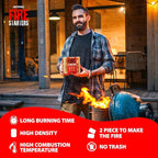 70 pcs Fire Starter for Indoor and Outdoor Use - Natural, Eco-Friendly Firelighter for Grills, Smokers, Fire Pits, Wood Stoves - Waterproof, All-Weather Charcoal Starter, Fire Starters for Campfires