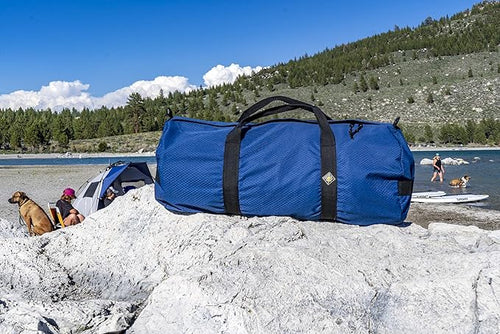 175L Extreme Duffel Bag, Heavy-Duty Gear Bag, 1050D Tuff Cloth, Diamond Ripstop, Reinforced Stitching - Blue (18” x 42")