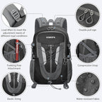 Hiking Backpack 30L Lightweight Travel Daypack Small Day Pack for Men Women Outdoor Camping Backpacking, Black