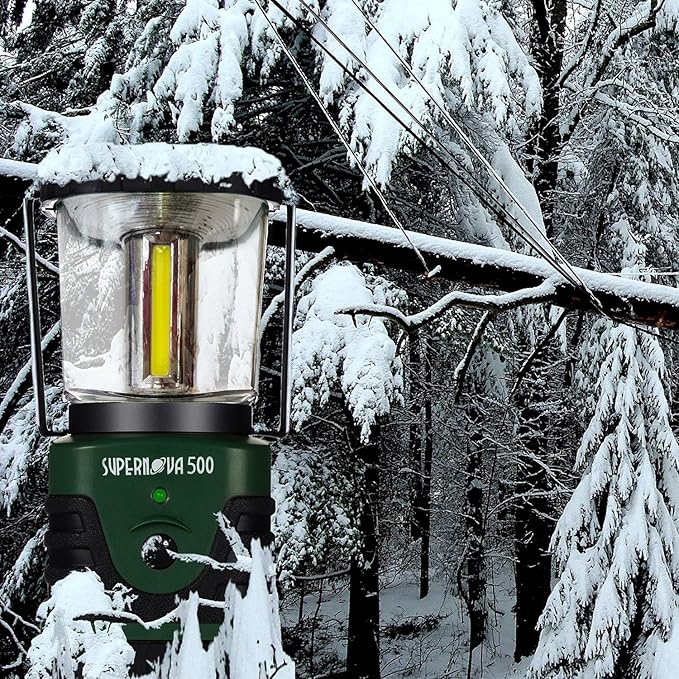 Supernova Battery Powered Lantern, Bright, Long Lasting, Weather-Resistant LED Camping Lantern, Great for Storms, Hurricane Supplies, Survival Kit, Power Outages, Outdoors, & Camping Essentials (500)