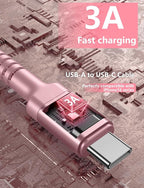 USB A to USB C Cable Fast Charging 3FT, 2Pack USB to USB C Charger Cord, Upgraded Extra Durable Braided USBC Cable Compatible with iPhone 17 16 15 Pro Max,Samsung Galaxy S10 S9 Plus and More -Pink