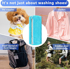 2Pcs Reusable Shoe Washing Machine Bag for Washer and Dryer:Free Up Hands, Prevent Deformation,shoe bag with Zipper Protection Design, Use for all Shoes,Sports Shoes(Blue)