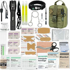 RHINO RESCUE Survival First Aid Kit, HSA/FSA Eligible, Emergency Kit Molle Pouch IFAK Medical Kit for Vehicles Car Camping Backpacking Hiking Hunting