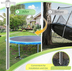 8 Pieces Trampoline Stakes Heavy-Duty: 10 Inch Metal Stake Safety Ground Anchor - for Trampoline/Camping Tent/Canopies/Carports/Sheds/Swing Sets