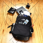 Xtreme Sight Line ~ Xecutive Transport Faraday Backpack/Small LITE Faraday Bag Combo ~ Shoulder Strap Included ~ Tracking/Hacking Defense ~ Stone