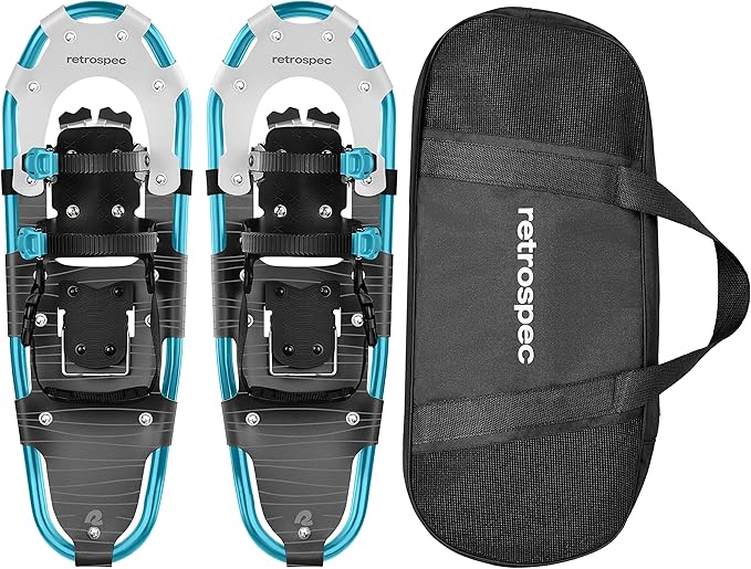 Retrospec Drifter Snowshoe for Men & Women - Aluminum Frames & a Double-Rachet Binding System - Lightweight All Terrain Snow Shoes