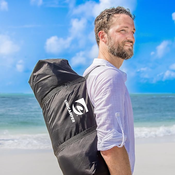 12x12ft Beach Tent Sun Shelter | Perfect for Beach Camping or Backyard Fun | Lightweight Beach Shade Design Provides Easy Setup & UPF50+ Protection | Your Family's Perfect Beach Canopy Tent