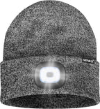 ATNKE LED Lighted Beanie Hat,USB Rechargeable 4 LED Running Headlamp Bright Cap with The Light Gifts for Men and Women