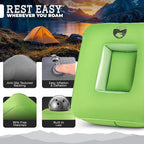 TrailNeck 1.0 camping pillow-Compact, portable, packable, camping essentials, outdoor gear, hiking, backpacking, deployments, beach, car, plane travel pillow. Firm pillows for multi-position sleepers.
