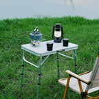 Yriuat Folding Camping Table 2ft Portable Pinic Table Adjustable Height Small Card Table Aluminum Foldable Lightweight with Carry Handle for Outdoor Indoor Hiking Camp BBQ Beach