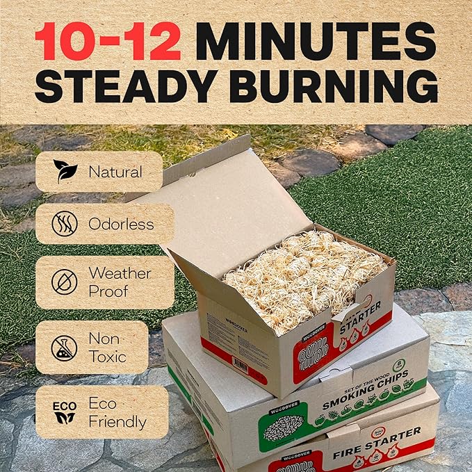 75 pcs Large Fire Starters for Fireplace, Natural Fire Starter for Campfires, for Wood Stove, BBQ, Grill, Pizza Oven, Outdoor Fire Pit, Chimney Charcoal Starter