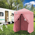 EAGLE PEAK Flex Ultra Compact 5x5 Pop-up Canopy, Sun Shelter, Changing Room, Portable Privacy Tent for Pool, Fashion Photoshoots, or Camping, Pink