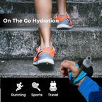 Soft Flask - Shrink As You Drink Soft Water Bottle for Hydration Pack - Folding Water Bottle Ideal for Running, Hiking, Cycling, Climbing & Rigorous Activity