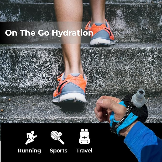 Soft Flask - Shrink As You Drink Soft Water Bottle for Hydration Pack - Folding Water Bottle Ideal for Running, Hiking, Cycling, Climbing & Rigorous Activity