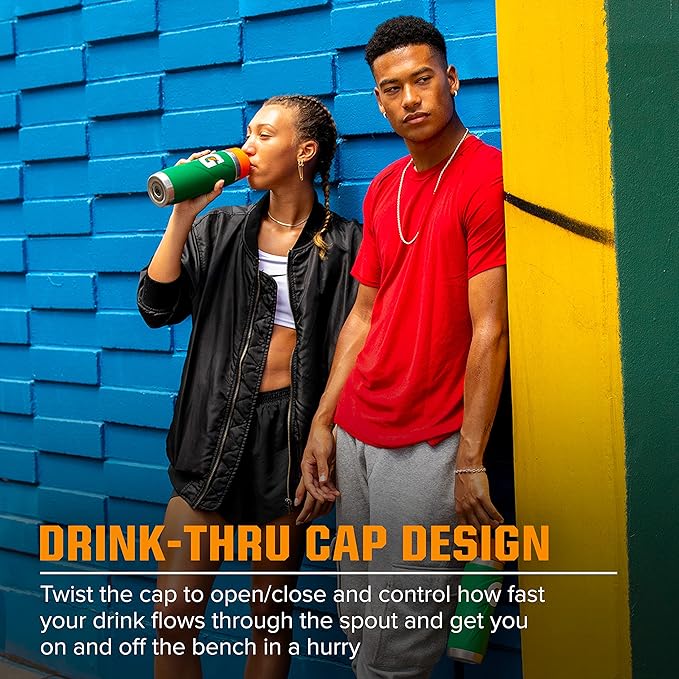 Gatorade Stainless Steel Sport Bottle, 26oz, Double-Wall Insulation, Green , 26oz (Pack of 1)