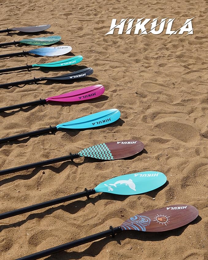 Adjustable Kayak Paddle with Carbon Shaft and PP Blade Available in 220-230/220-240/230-250cm Floating Lightweight Kayak Oars with Original Pattern