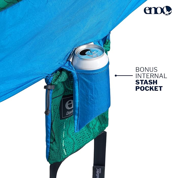 ENO DoubleNest Hammock - Lightweight, Portable, 1 to 2 Person Hammock - for Camping, Hiking, Backpacking, Travel, a Festival, or The Beach - Pacific Crest Trail Association/Teal