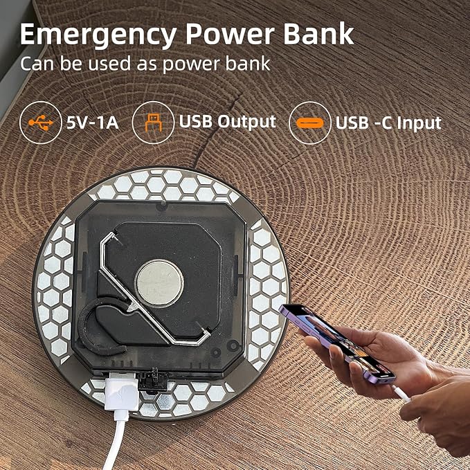 Transparent Portable Rechargeable LED Camping Lights,Waterproof Outdoor Light with 5000Lm,Super Bright Hanging Lanterns for Tents, Canopies & Outdoor Emergencies