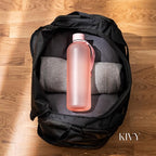 KIVY Large Water Bottle 50oz [Lightweight & Shatterproof] Fits Backpack & Cupholder for Travel, Sports, School - Pink water bottle no straw - 1.5 Liter water bottles - 50oz Water bottle
