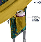 ENO DoubleNest Hammock - Lightweight, Portable, 1 to 2 Person Hammock - for Camping, Hiking, Backpacking, Travel, a Festival, or The Beach - Mantra/Gold