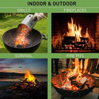 Dextreme Fire Starter (120 PCS) Natural Fire Starters for Campfire, Charcoal Starter, Fireplace, Wood Stove, BBQ, Chimney, Fire Pit, and Grill | All Weather, Odorless, Non-Toxic, w/10 Min Burning Time