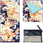 Quick Dry Towel Extra Large 78x35 Inch - Microfiber Beach Towel - Perfect for Beach, Travel, Swimming, Pool, Yoga, Hiking, Camping - Lightweight, Fast Drying, Compact for Adults (Kimono Gold)