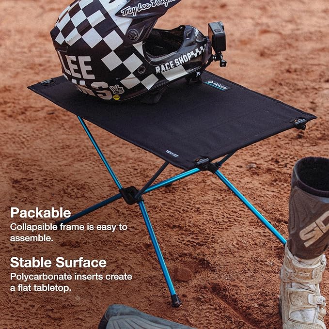 Helinox Table One Hard Top Lightweight, Collapsible, Portable, Outdoor Camping Table, Regular - 23 x 15 Inches, Black
