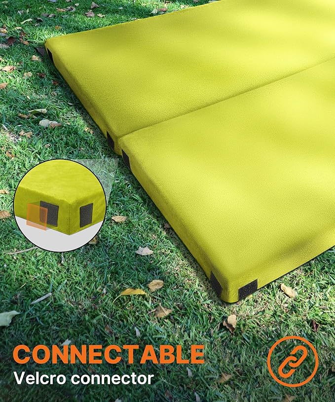 3 Inch GAIALOOP Thick Memory Foam Camping Mattress Sleeping Pad [Car/Tent/Cot] Glamping Portable Floor Mat Roll Up Futon Mattress for Guests Sleepover