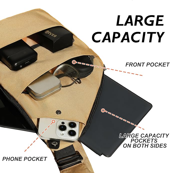 Anti Theft Crossbody Travel Bags for Women Men Cross Body Slim Sling Handbags with S Hook Antitheft